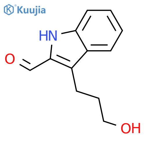 1H-INDOLE-2-CARBOXALDEHYDE, 3-(3-HYDROXYPROPYL)- structure