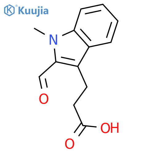 1H-INDOLE-3-PROPANOIC ACID, 2-FORMYL-1-METHYL- structure