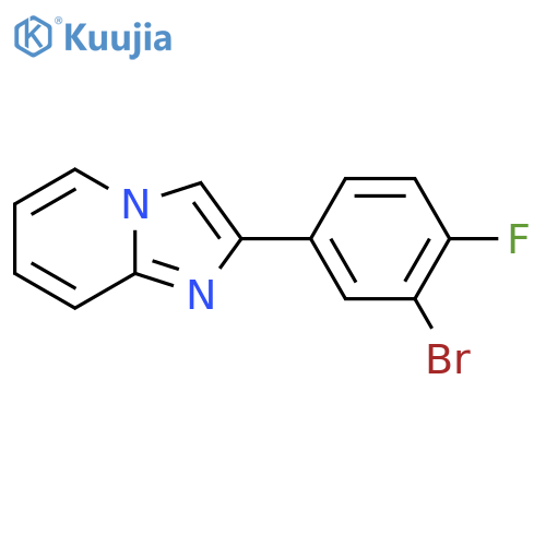 2-(4-Bromo-3-fluorophenyl)imidazo[1,2-a]pyridine structure