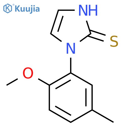 1-(2-Methoxy-5-methylphenyl)-1H-imidazole-2-thiol structure