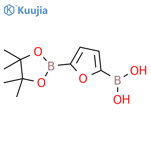 (5-(4,4,5,5-Tetramethyl-1,3,2-dioxaborolan-2-yl)furan-2-yl)boronic acid structure