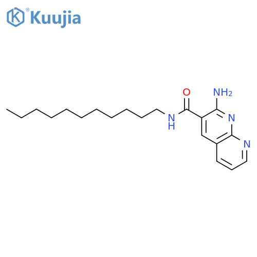 1,8-NAPHTHYRIDINE-3-CARBOXAMIDE, 2-AMINO-N-UNDECYL- structure