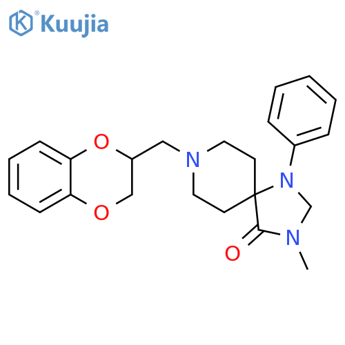 1,3,8-Triazaspiro[4.5]decan-4-one, 8-[(2,3-dihydro-1,4-benzodioxin-2-yl)methyl]-3-methyl-1-phenyl- structure