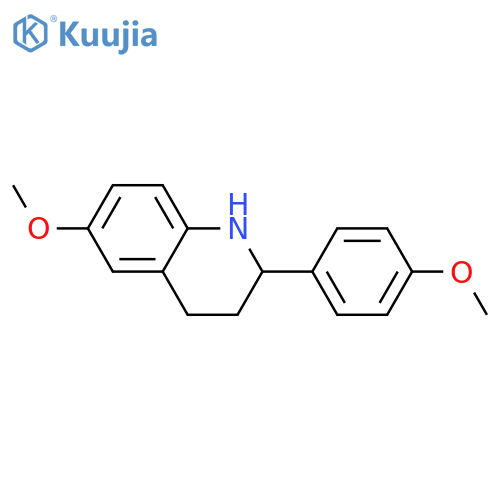 QUINOLINE, 1,2,3,4-TETRAHYDRO-6-METHOXY-2-(4-METHOXYPHENYL)- structure