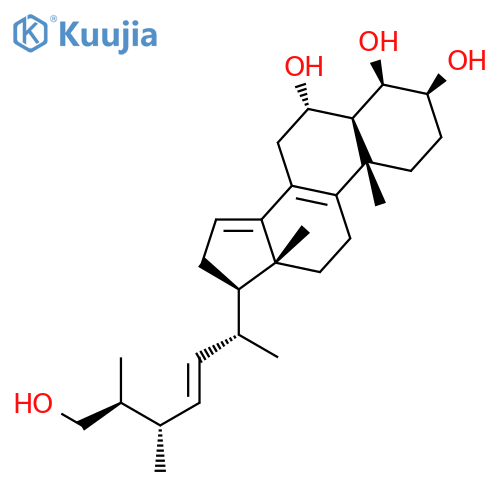 Ergosta-8,14,22-triene-3,4,6,26-tetrol, (3b,4b,5a,6a,22E,25S)- structure