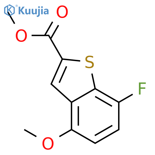 7-FLUORO-4-METHOXY-BENZO[B]THIOPHENE-2-CARBOXYLIC ACID METHYL ESTER structure