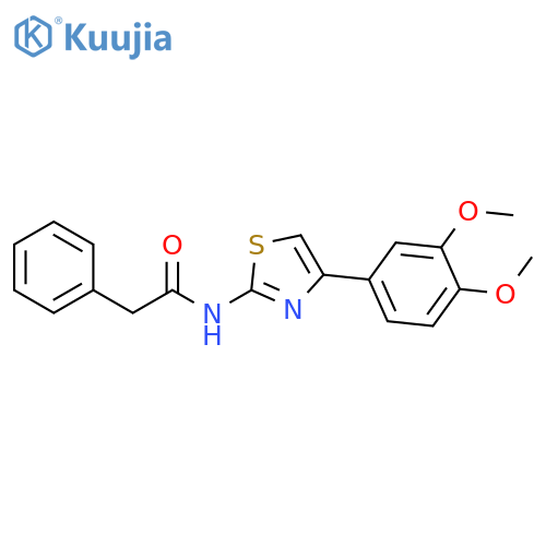 N-4-(3,4-dimethoxyphenyl)-1,3-thiazol-2-yl-2-phenylacetamide structure