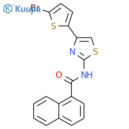 N-4-(5-bromothiophen-2-yl)-1,3-thiazol-2-ylnaphthalene-1-carboxamide structure