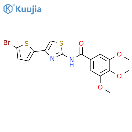 N-4-(5-bromothiophen-2-yl)-1,3-thiazol-2-yl-3,4,5-trimethoxybenzamide structure