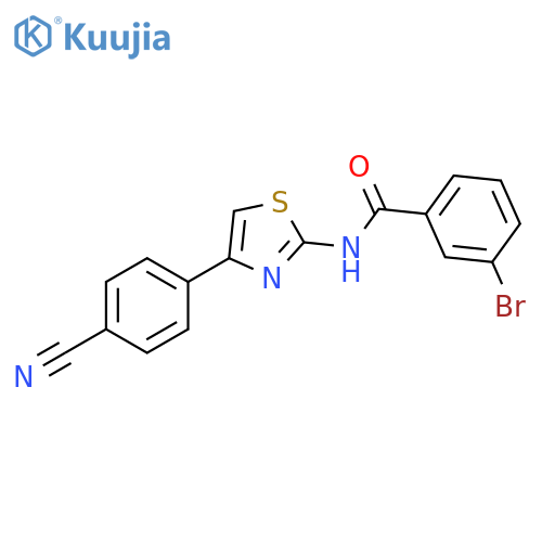 3-bromo-N-4-(4-cyanophenyl)-1,3-thiazol-2-ylbenzamide structure