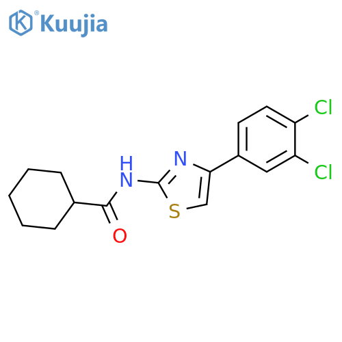 N-4-(3,4-dichlorophenyl)-1,3-thiazol-2-ylcyclohexanecarboxamide structure