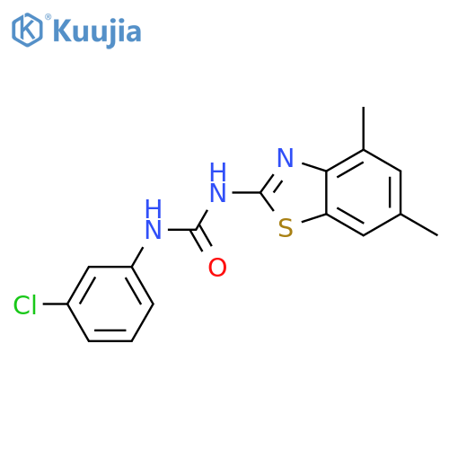 1-(3-chlorophenyl)-3-(4,6-dimethyl-1,3-benzothiazol-2-yl)urea structure