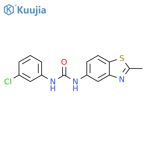1-(3-chlorophenyl)-3-(2-methyl-1,3-benzothiazol-5-yl)urea structure