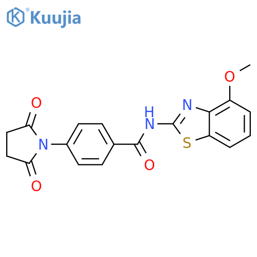 4-(2,5-dioxopyrrolidin-1-yl)-N-(4-methoxy-1,3-benzothiazol-2-yl)benzamide structure