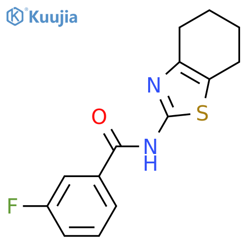 3-fluoro-N-(4,5,6,7-tetrahydro-1,3-benzothiazol-2-yl)benzamide structure