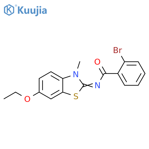 2-bromo-N-(2E)-6-ethoxy-3-methyl-2,3-dihydro-1,3-benzothiazol-2-ylidenebenzamide structure