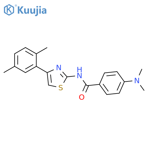 4-(dimethylamino)-N-4-(2,5-dimethylphenyl)-1,3-thiazol-2-ylbenzamide structure
