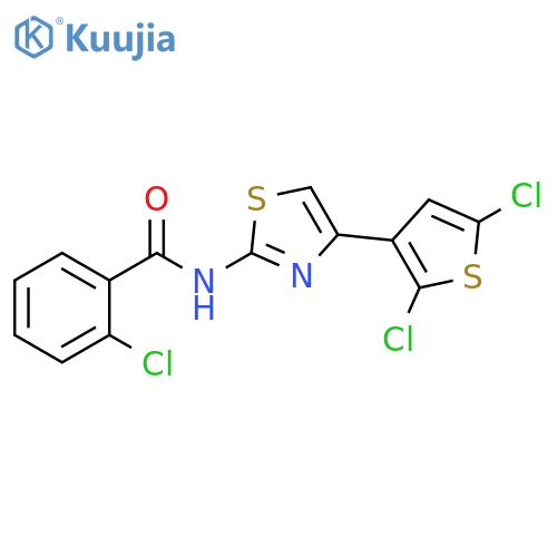 2-chloro-N-4-(2,5-dichlorothiophen-3-yl)-1,3-thiazol-2-ylbenzamide structure