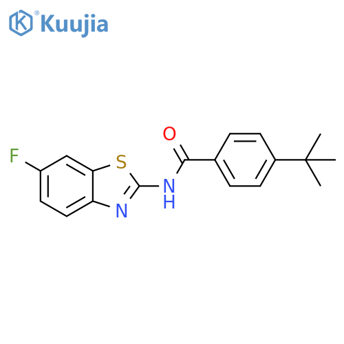 4-tert-butyl-N-(6-fluoro-1,3-benzothiazol-2-yl)benzamide structure