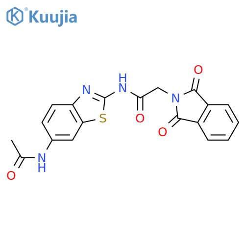 2-(1,3-dioxo-2,3-dihydro-1H-isoindol-2-yl)-N-(6-acetamido-1,3-benzothiazol-2-yl)acetamide structure