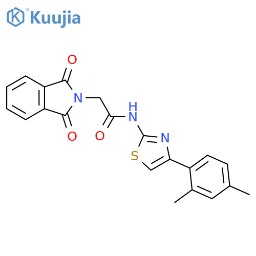 N-4-(2,4-dimethylphenyl)-1,3-thiazol-2-yl-2-(1,3-dioxo-2,3-dihydro-1H-isoindol-2-yl)acetamide structure