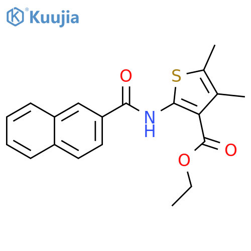 ethyl 4,5-dimethyl-2-(naphthalene-2-amido)thiophene-3-carboxylate structure