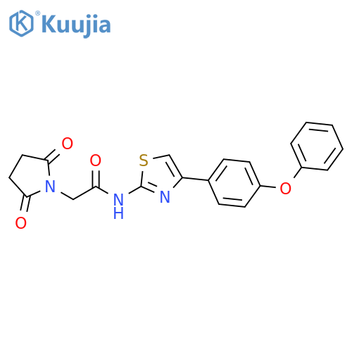 2-(2,5-dioxopyrrolidin-1-yl)-N-4-(4-phenoxyphenyl)-1,3-thiazol-2-ylacetamide structure
