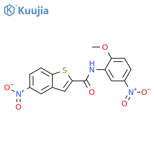 N-(2-methoxy-5-nitrophenyl)-5-nitro-1-benzothiophene-2-carboxamide structure