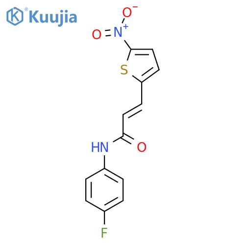 (2E)-N-(4-fluorophenyl)-3-(5-nitrothiophen-2-yl)prop-2-enamide structure