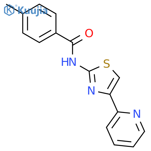 4-methyl-N-4-(pyridin-2-yl)-1,3-thiazol-2-ylbenzamide structure