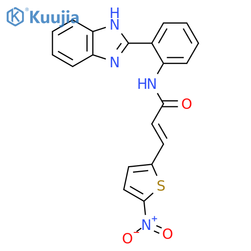 (2E)-N-2-(1H-1,3-benzodiazol-2-yl)phenyl-3-(5-nitrothiophen-2-yl)prop-2-enamide structure