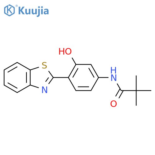 N-4-(1,3-benzothiazol-2-yl)-3-hydroxyphenyl-2,2-dimethylpropanamide structure