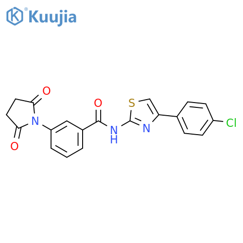 N-4-(4-chlorophenyl)-1,3-thiazol-2-yl-3-(2,5-dioxopyrrolidin-1-yl)benzamide structure