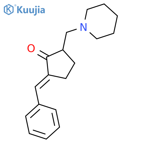 CYCLOPENTANONE, 2-(PHENYLMETHYLENE)-5-(1-PIPERIDINYLMETHYL)- structure