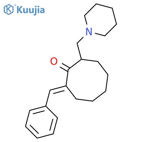 Cyclooctanone, 2-(phenylmethylene)-8-(1-piperidinylmethyl)- structure