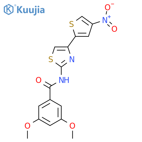 3,5-dimethoxy-N-[4-(4-nitrothiophen-2-yl)-1,3-thiazol-2-yl]benzamide structure
