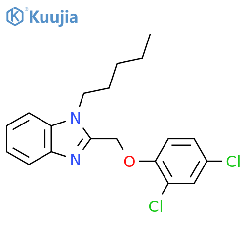 2-(2,4-dichlorophenoxy)methyl-1-pentyl-1H-1,3-benzodiazole structure