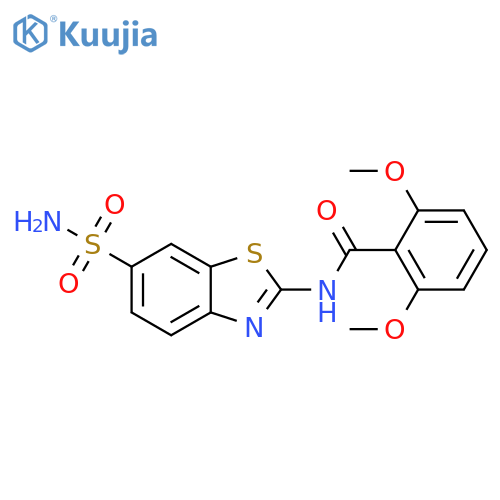 2,6-dimethoxy-N-(6-sulfamoyl-1,3-benzothiazol-2-yl)benzamide structure