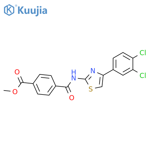 methyl 4-{4-(3,4-dichlorophenyl)-1,3-thiazol-2-ylcarbamoyl}benzoate structure