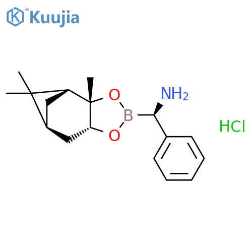 4,6-Methano-1,3,2-benzodioxaborole-2-methanamine,hexahydro-3a,8,8-trimethyl-a-phenyl-, hydrochloride (1:1), (aR,3aS,4S,6S,7aR)- structure