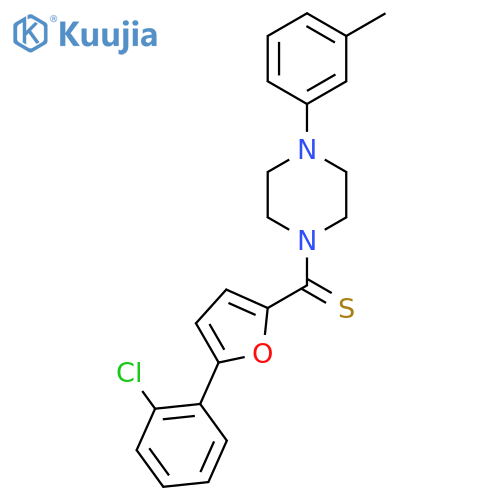 1-5-(2-chlorophenyl)furan-2-carbothioyl-4-(3-methylphenyl)piperazine structure