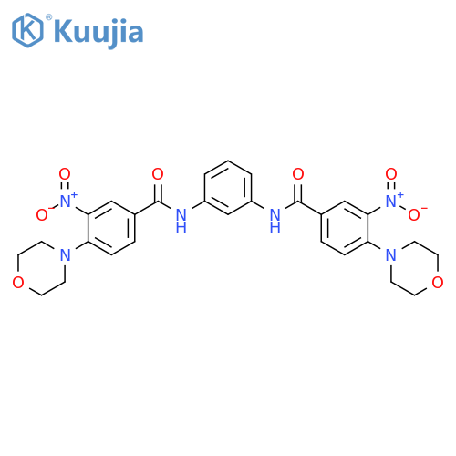 4-(morpholin-4-yl)-N-{3-4-(morpholin-4-yl)-3-nitrobenzamidophenyl}-3-nitrobenzamide structure