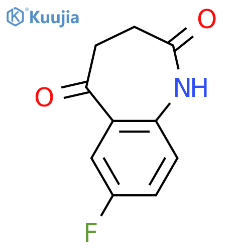 7-fluoro-2,3,4,5-tetrahydro-1H-1-benzazepine-2,5-dione structure