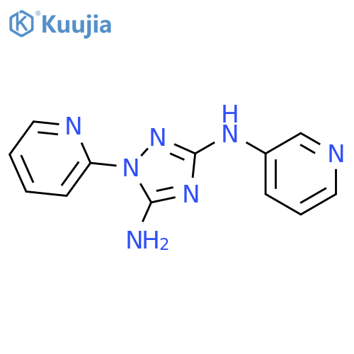1H-1,2,4-TRIAZOLE-3,5-DIAMINE, 1-(2-PYRIDINYL)-N3-3-PYRIDINYL- structure