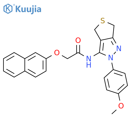 N-2-(4-methoxyphenyl)-2H,4H,6H-thieno3,4-cpyrazol-3-yl-2-(naphthalen-2-yloxy)acetamide structure