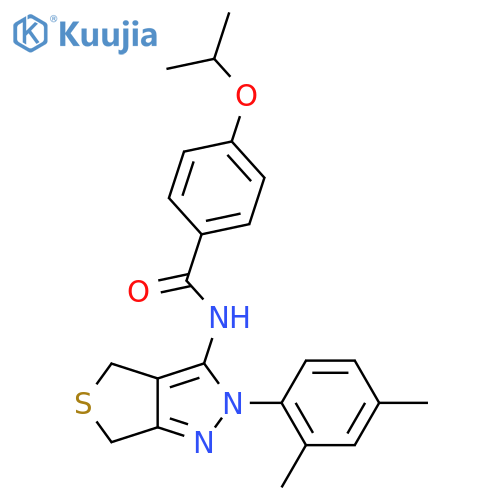 N-2-(2,4-dimethylphenyl)-2H,4H,6H-thieno3,4-cpyrazol-3-yl-4-(propan-2-yloxy)benzamide structure