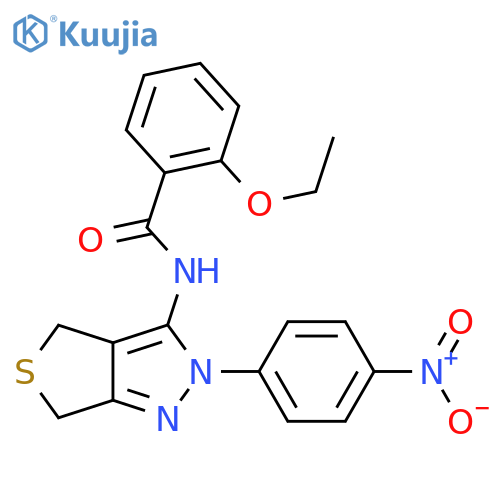 2-ethoxy-N-2-(4-nitrophenyl)-2H,4H,6H-thieno3,4-cpyrazol-3-ylbenzamide structure