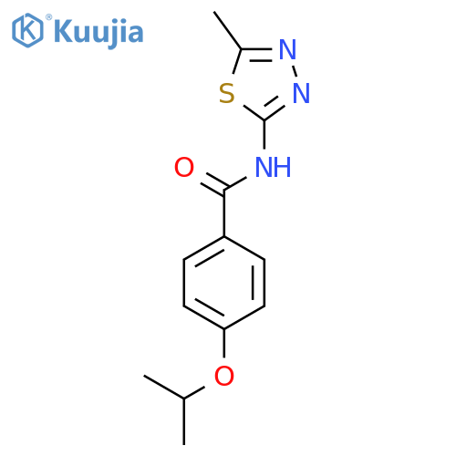 N-(5-methyl-1,3,4-thiadiazol-2-yl)-4-(propan-2-yloxy)benzamide structure