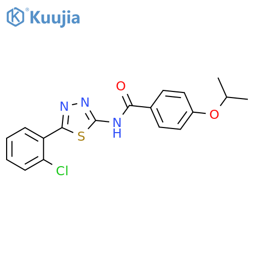 N-5-(2-chlorophenyl)-1,3,4-thiadiazol-2-yl-4-(propan-2-yloxy)benzamide structure