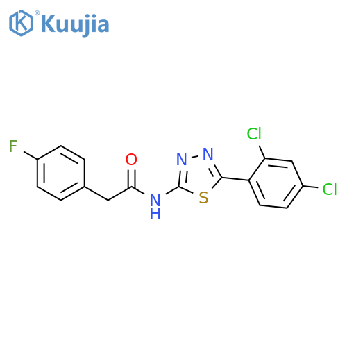 N-5-(2,4-dichlorophenyl)-1,3,4-thiadiazol-2-yl-2-(4-fluorophenyl)acetamide structure
